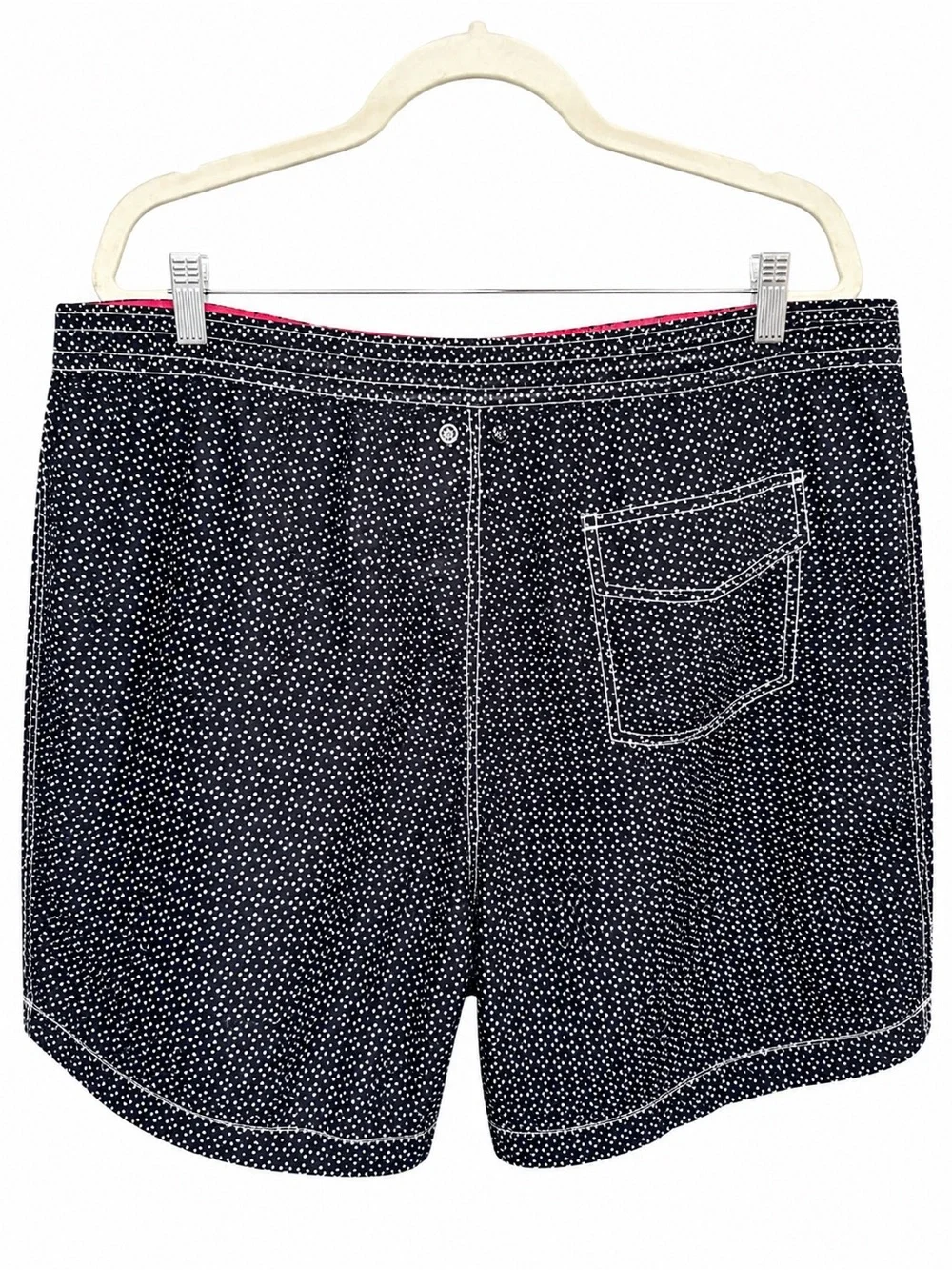 Saks Fifth Avenue Navy Micro Dot Swim Board Shorts
